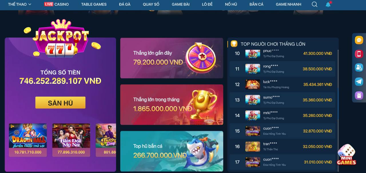 Ảnh chụp màn hình ứng dụng SV388 - Jackpot